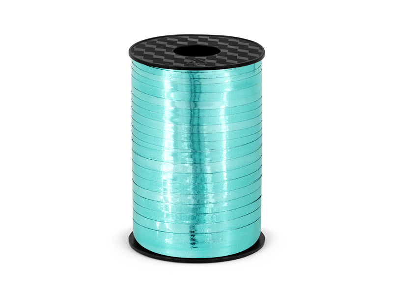 Gavebånd, turkis, metallisk 5mm/225m