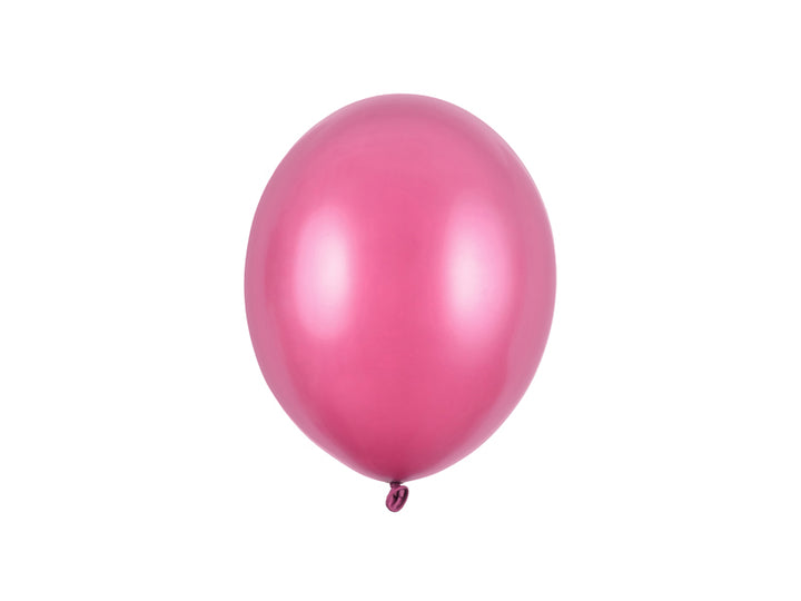 Lateksballonger, mørkerosa metallic, 23 cm, 10, 25, 50 el. 100 stk.