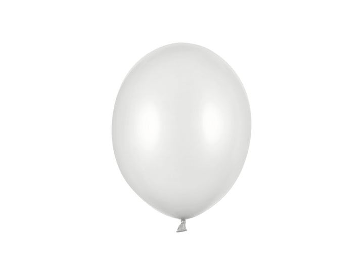 Lateksballonger, sølv metallic, 23 cm, 10, 25, 50 el. 100 stk.