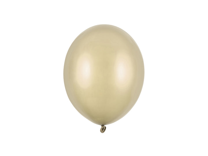Lateksballonger, metallic kald gull, 23 cm, 10, 25, 50 el. 100 stk.