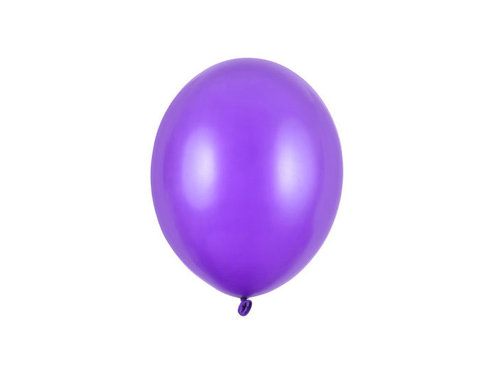 Lateksballonger, lilla metallic, 23 cm, 10, 25, 50 el. 100 stk.