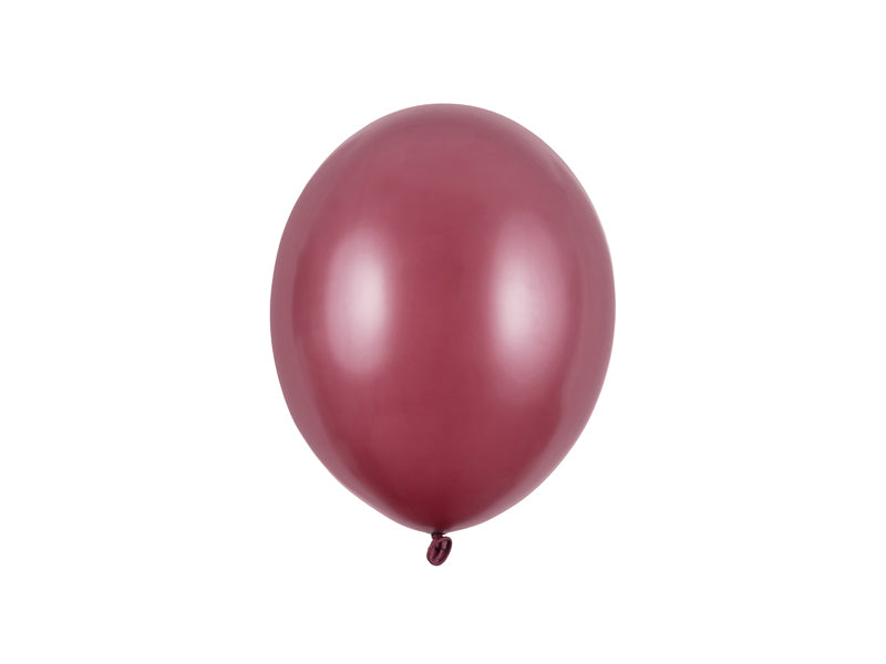 Lateksballonger, burgunder metallic, 23 cm, 10, 25, 50 el. 100 stk.