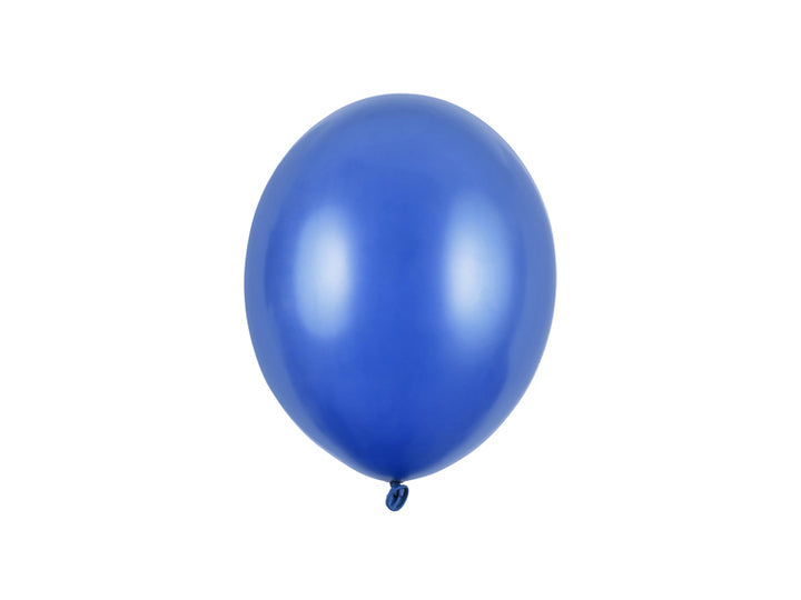 Lateksballonger, blå metallic, 23 cm, 10,25,50 el. 100 stk.